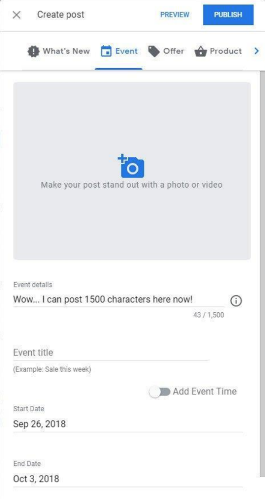 Google Switched from Word Limit to Character Limit for GMB Posts SEO