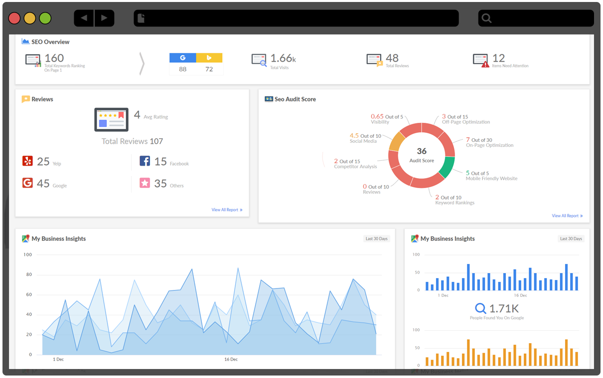 SEO Solutions Dashboard Overview